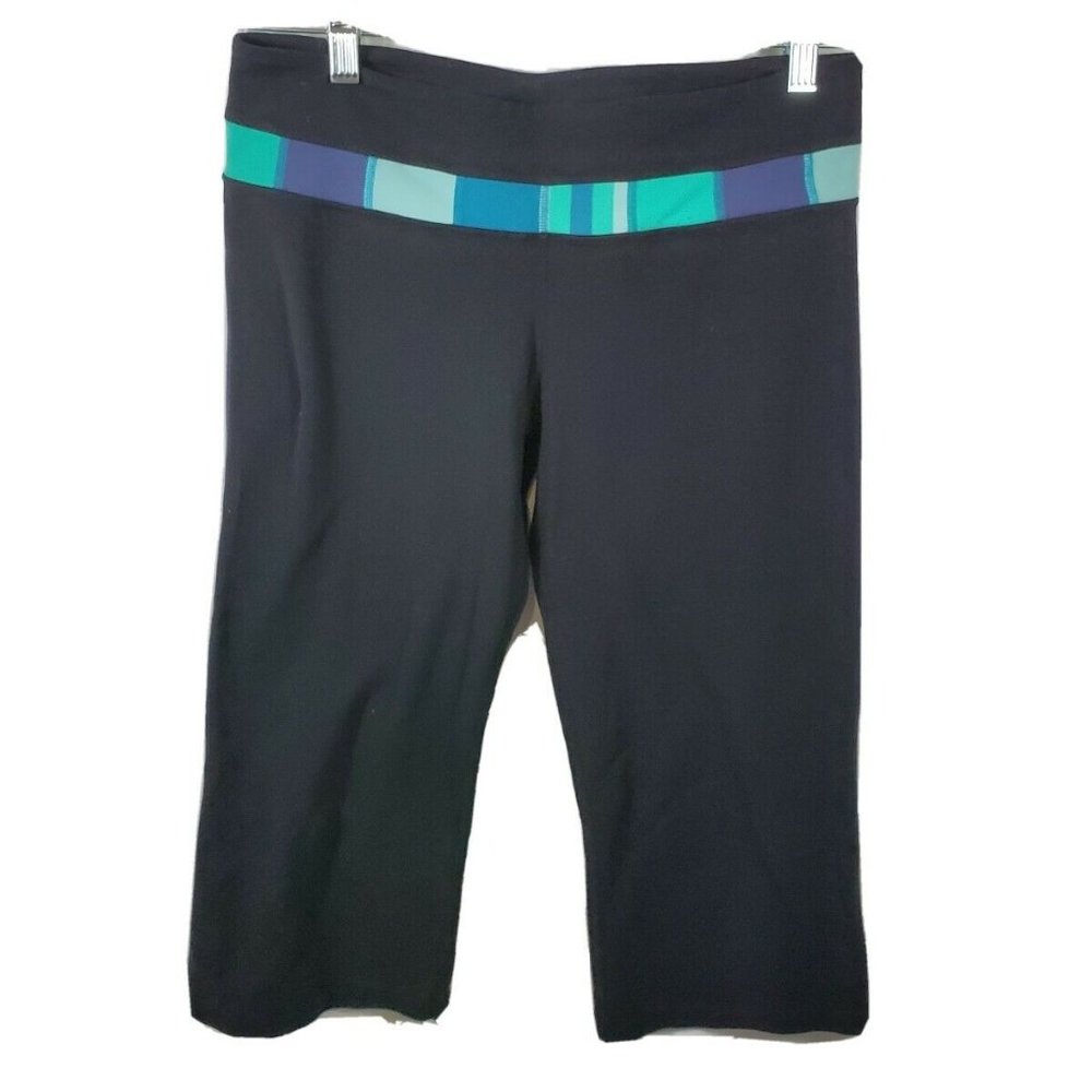 Lululemon Black Crop Wide Leg Size 8 Pants Leggings